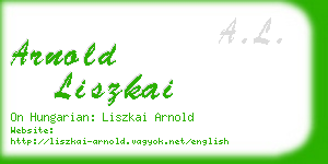 arnold liszkai business card